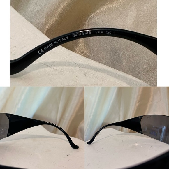Dior Ski 5 RARE Vintage Y2K Rimless Shield Sunglasses in Black - Picture 14 of 16